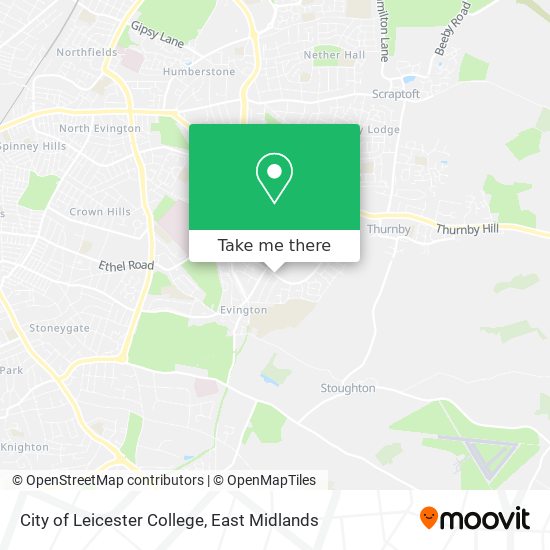 City of Leicester College map