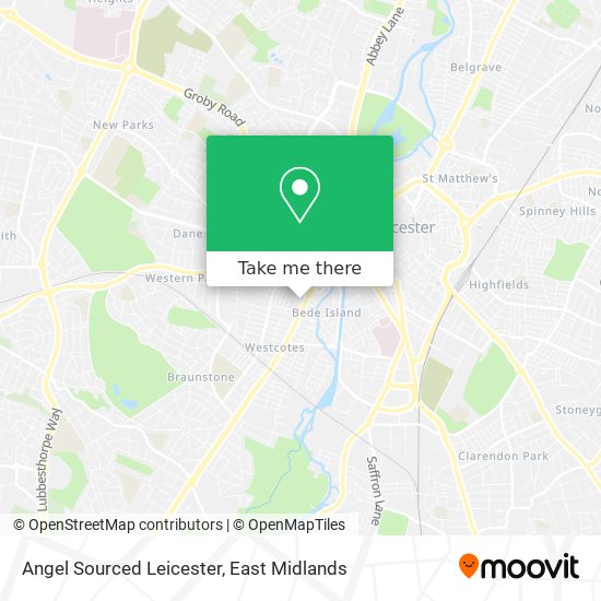 Angel Sourced Leicester map