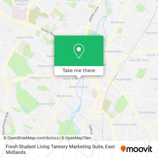 Fresh Student Living Tannery Marketing Suite map