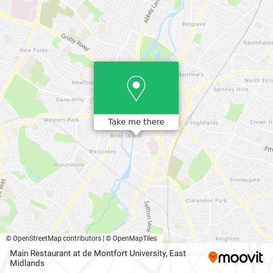 Main Restaurant at de Montfort University map