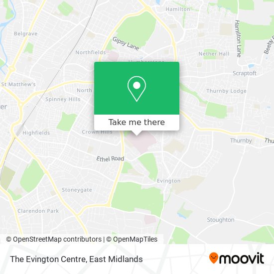 The Evington Centre map