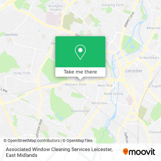 Associated Window Cleaning Services Leicester map