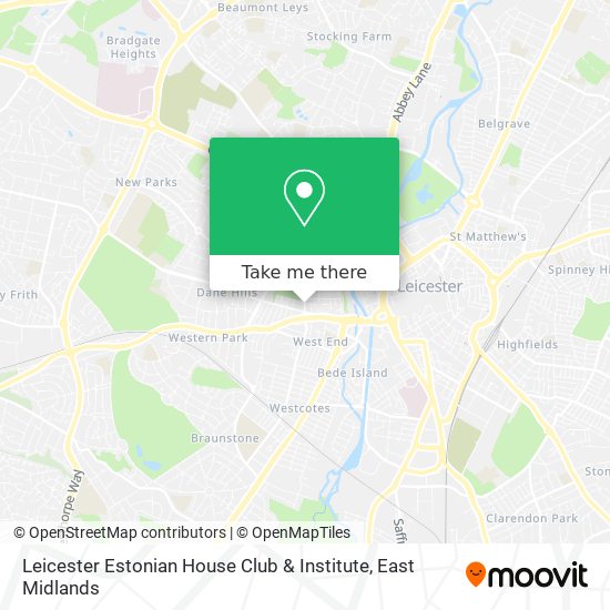 Leicester Estonian House Club & Institute map