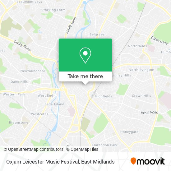 Oxjam Leicester Music Festival map