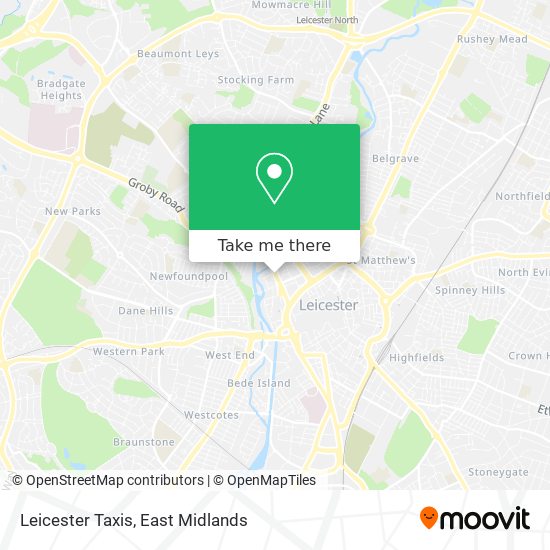 Leicester Taxis map