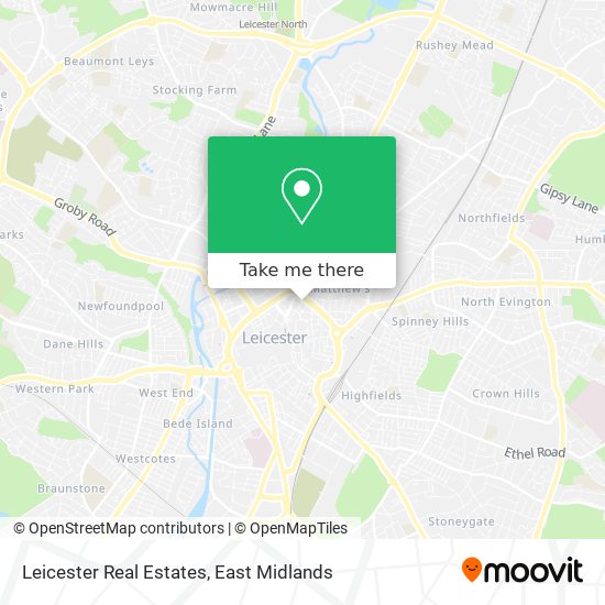 Leicester Real Estates map