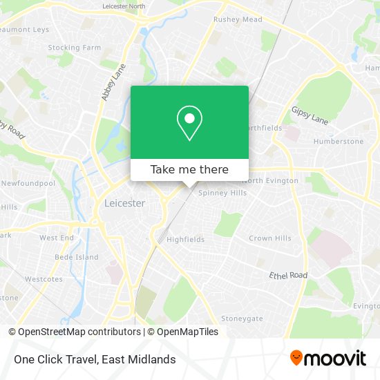 One Click Travel map