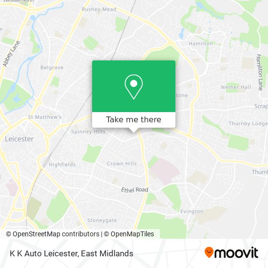 K K Auto Leicester map