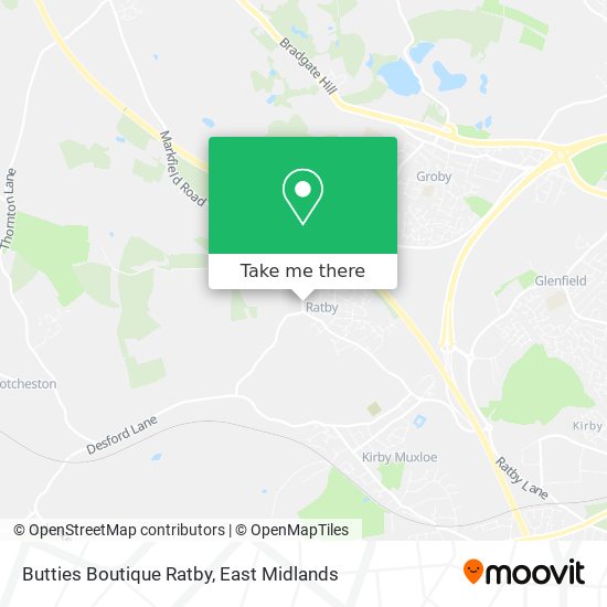 Butties Boutique Ratby map