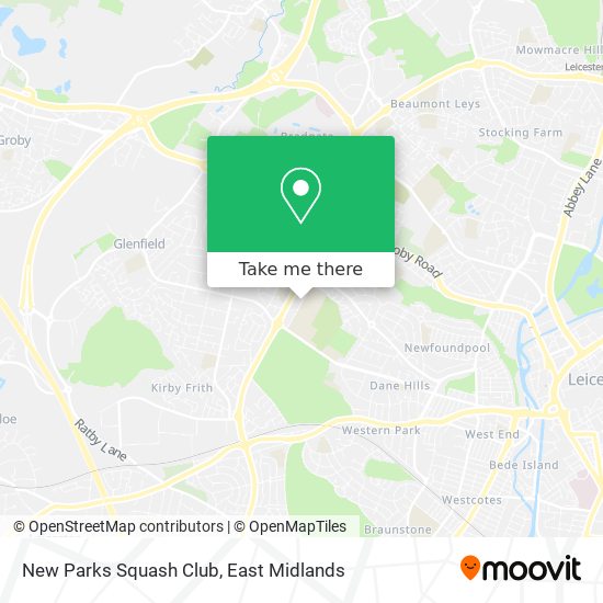 New Parks Squash Club map