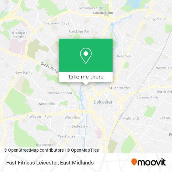 Fast Fitness Leicester map