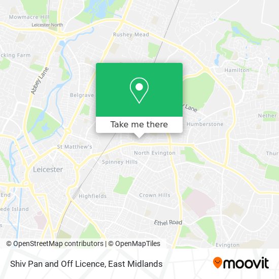 Shiv Pan and Off Licence map