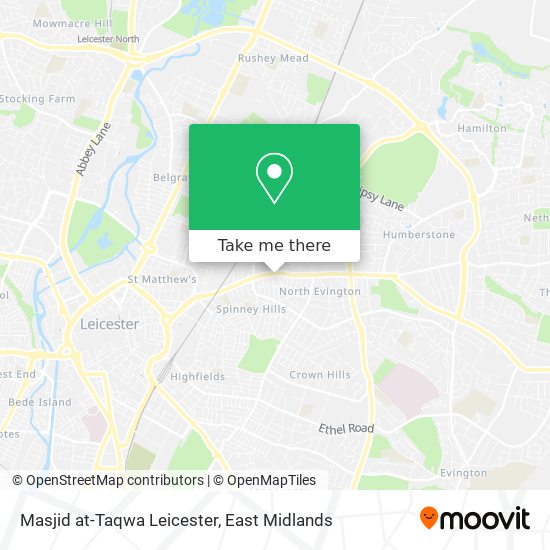 Masjid at-Taqwa Leicester map