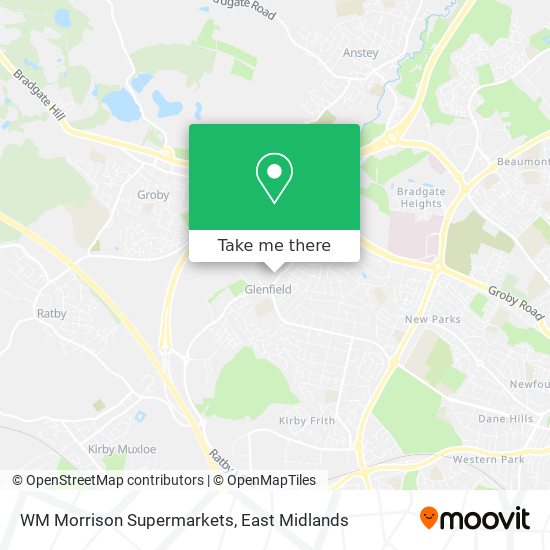 WM Morrison Supermarkets map