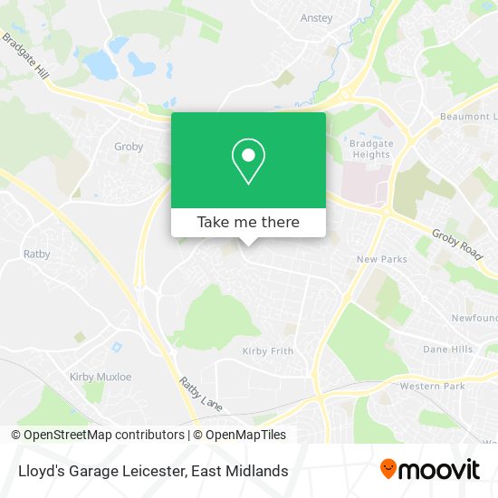 Lloyd's Garage Leicester map