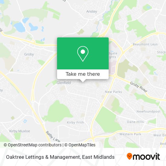 Oaktree Lettings & Management map