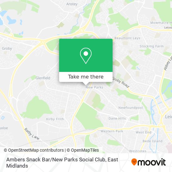 Ambers Snack Bar / New Parks Social Club map