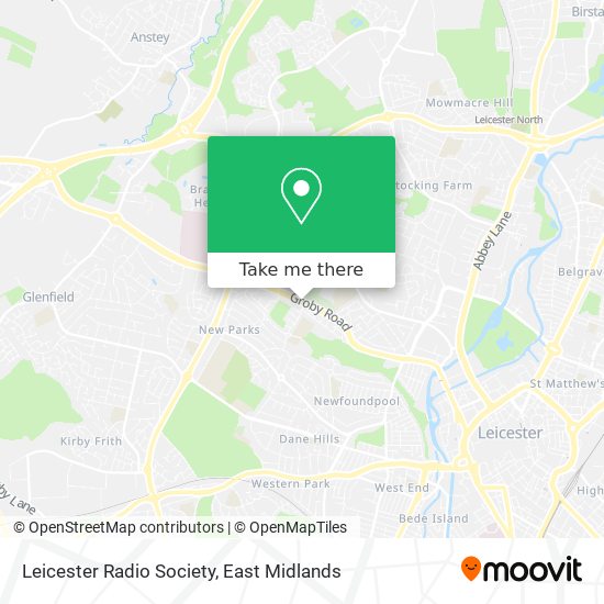 Leicester Radio Society map