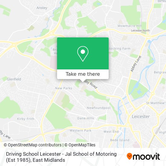 Driving School Leicester - Jal School of Motoring (Est 1985) map