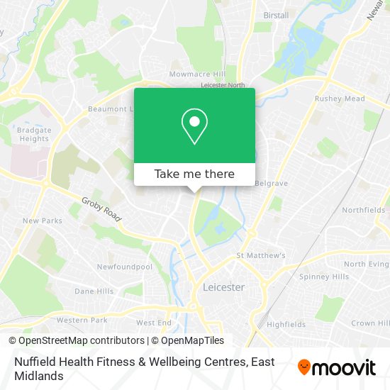 Nuffield Health Fitness & Wellbeing Centres map