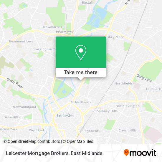 Leicester Mortgage Brokers map