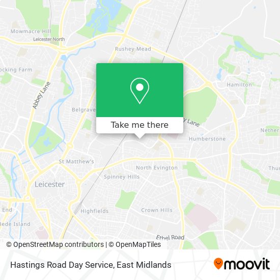 Hastings Road Day Service map