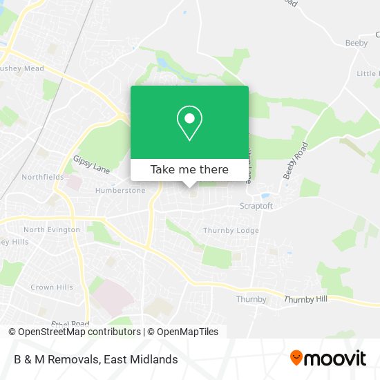 B & M Removals map