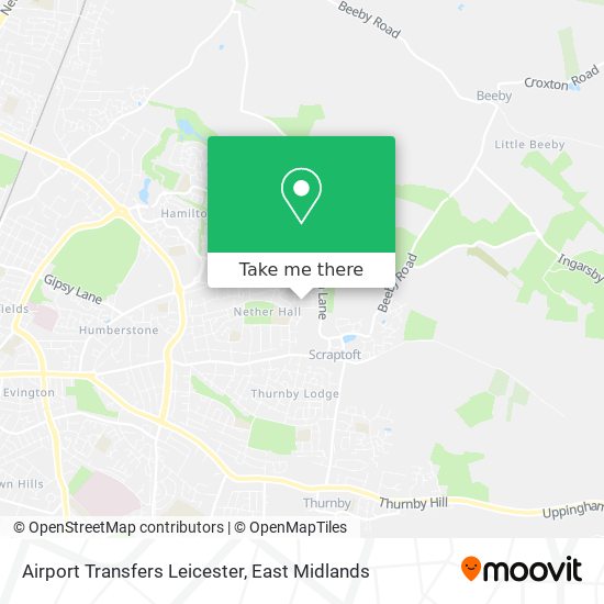 Airport Transfers Leicester map