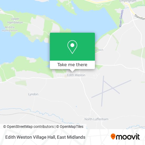 Edith Weston Village Hall map
