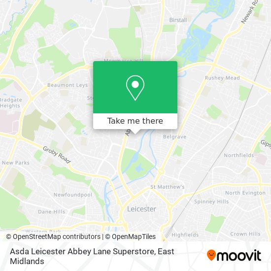 Asda Leicester Abbey Lane Superstore map