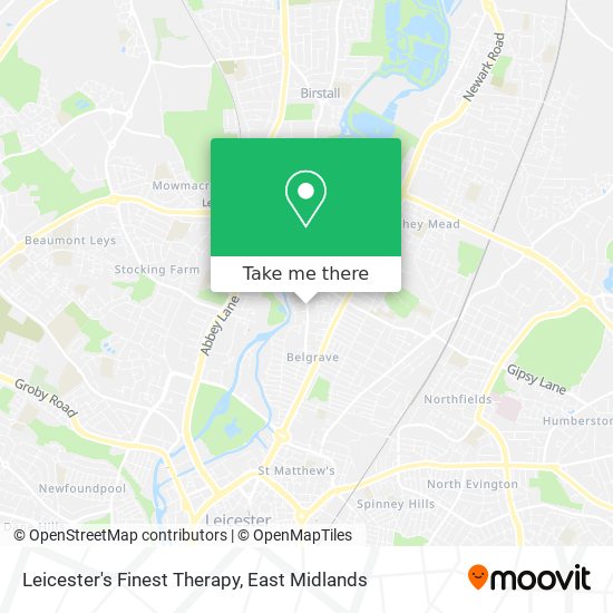 Leicester's Finest Therapy map