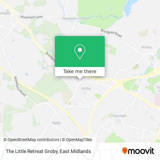 The Little Retreat Groby map