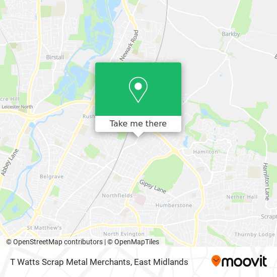 T Watts Scrap Metal Merchants map