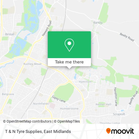 T & N Tyre Supplies map