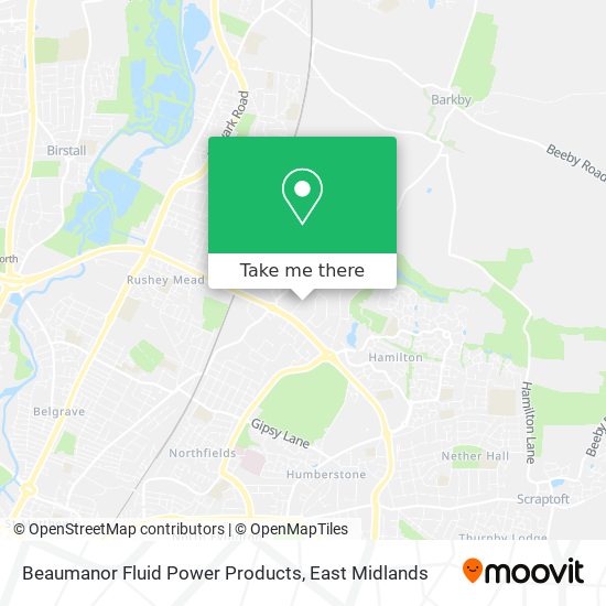 Beaumanor Fluid Power Products map