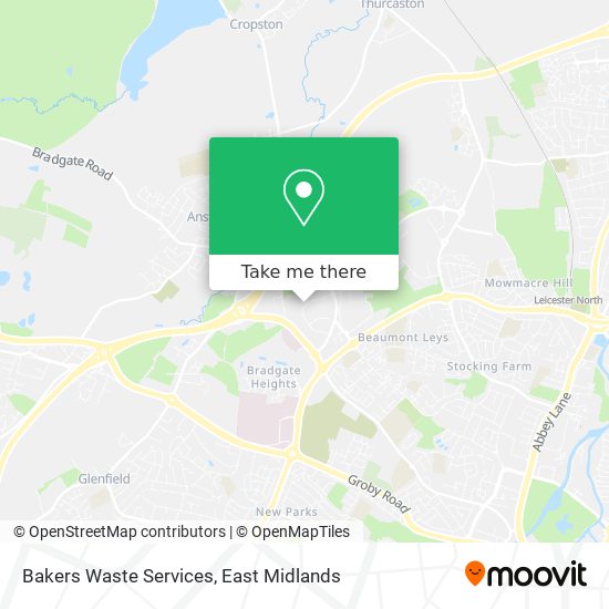 Bakers Waste Services map