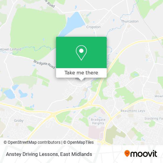 Anstey Driving Lessons map