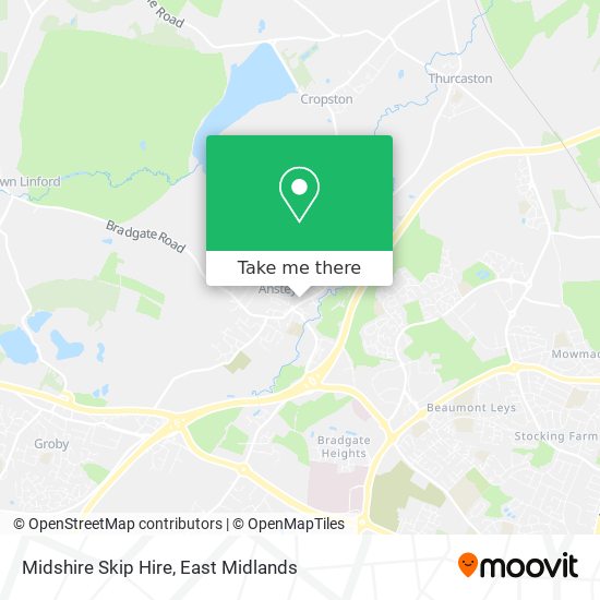 Midshire Skip Hire map