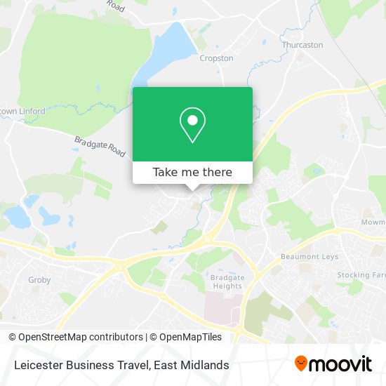 Leicester Business Travel map