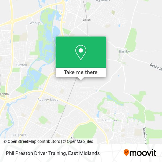 Phil Preston Driver Training map