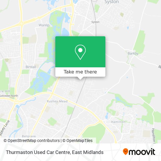 Thurmaston Used Car Centre map