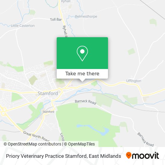 Priory Veterinary Practice Stamford map