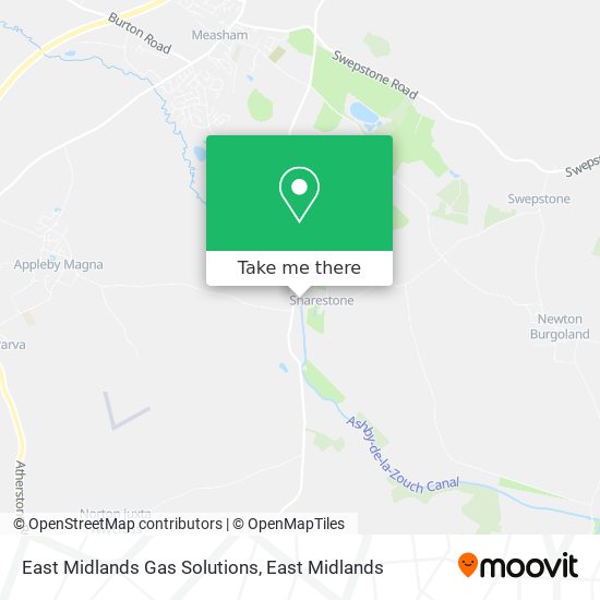 East Midlands Gas Solutions map