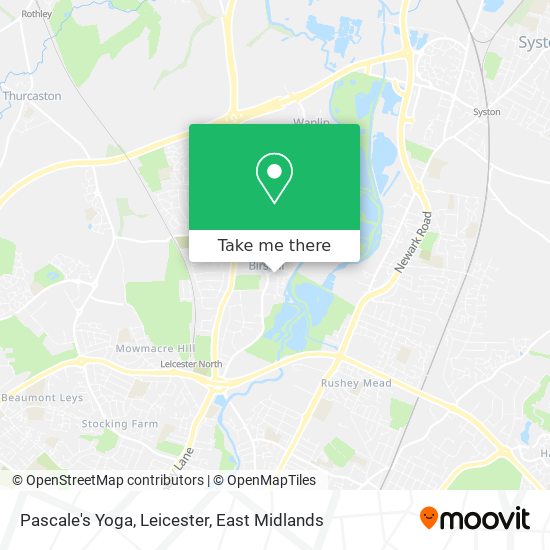 Pascale's Yoga, Leicester map