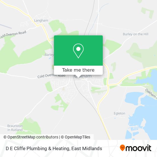 D E Cliffe Plumbing & Heating map