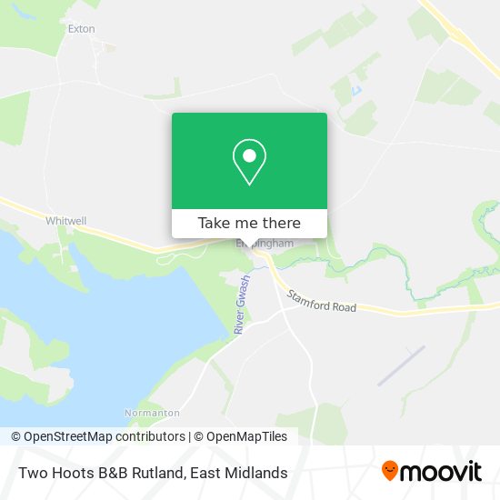 Two Hoots B&B Rutland map