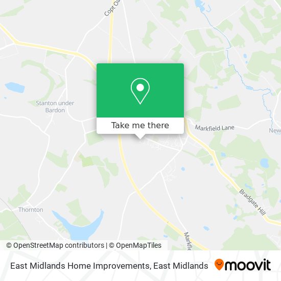 East Midlands Home Improvements map