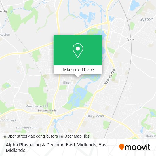 Alpha Plastering & Drylining East Midlands map
