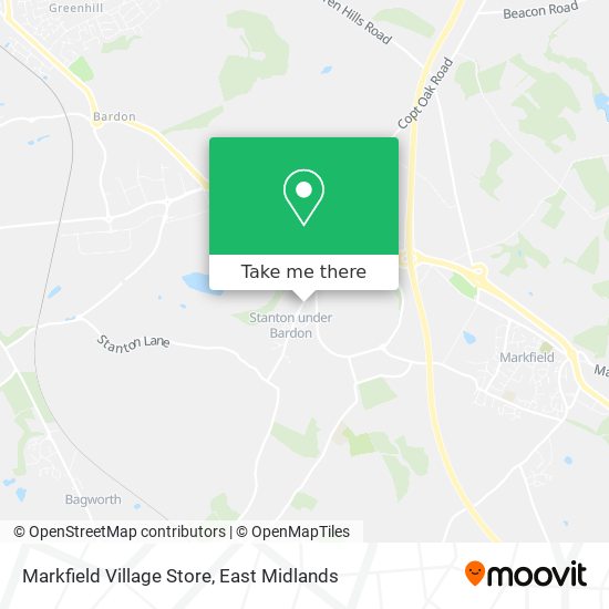 Markfield Village Store map