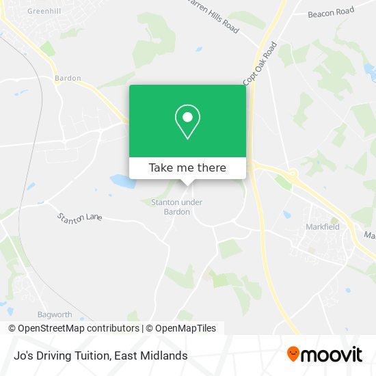 Jo's Driving Tuition map